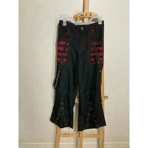 No brand Gothic wide leg chain black trousers Size medium junior